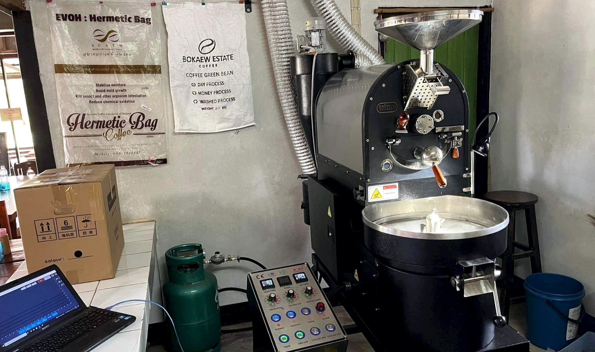 Bokaew Estate Coffee จ.เชียงใหม่ ใช้เครื่องคั่วกาแฟ Krozter